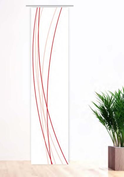 Linea red blanco links, Flächenvorhang Einzel